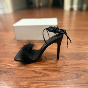 Elegant Black Heeled Sandals